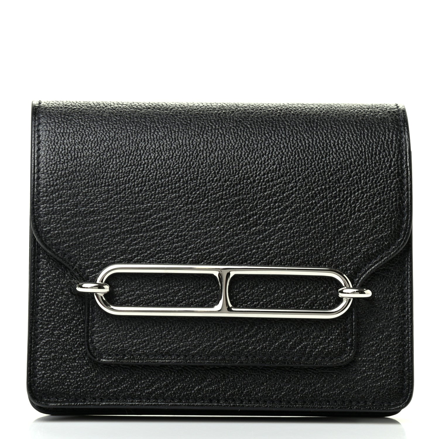 Hermes Chevre Mysore Roulis Slim Wallet Black 2 of 7