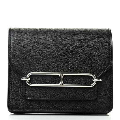 Hermes Chevre Mysore Roulis Slim Wallet Black 2 of 7