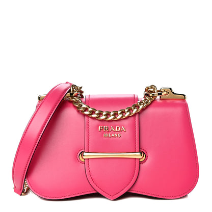 Prada City Calfskin Sidonie Small Chain Crossbody Bag Magenta 1 of 10