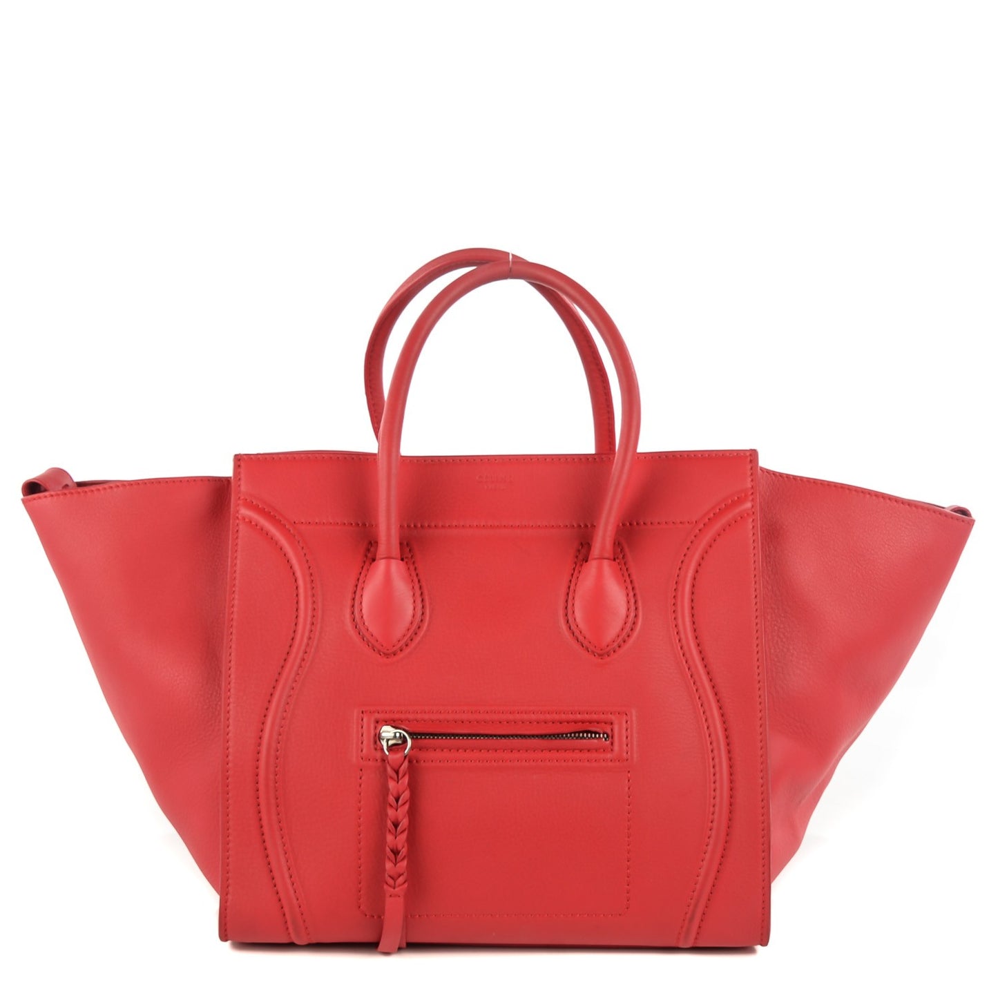 Supple Calfskin Medium Phantom Luggage Vermillion