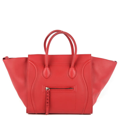 Celine Supple Calfskin Medium Phantom Luggage Vermillion 1 of 8
