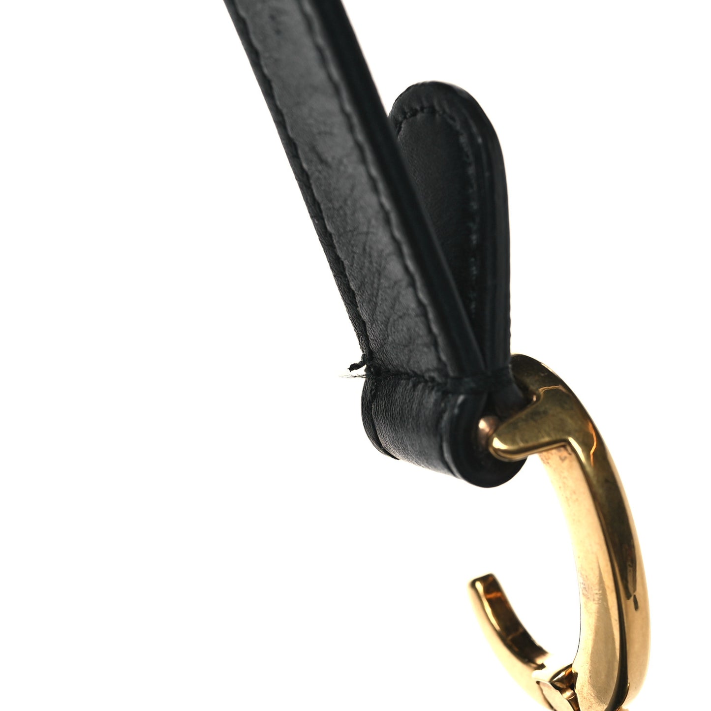 Calfskin Mini Saddle Bag Black