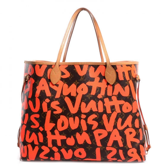 Louis Vuitton Monogram Graffiti Neverfull GM Orange 1 of 9