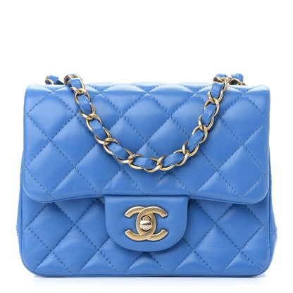 Chanel Lambskin Quilted Mini Square Flap Blue 1 of 10