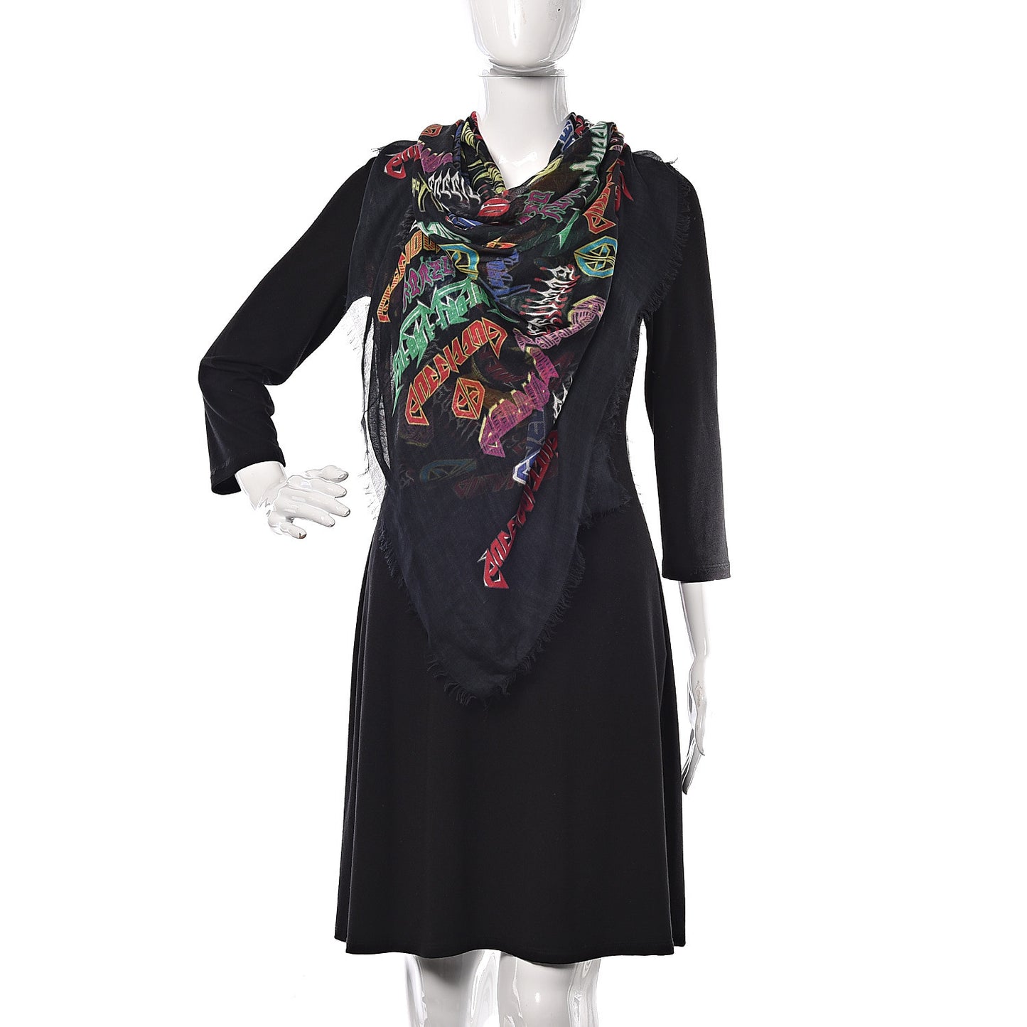 Modal Silk Loved Scarf Black