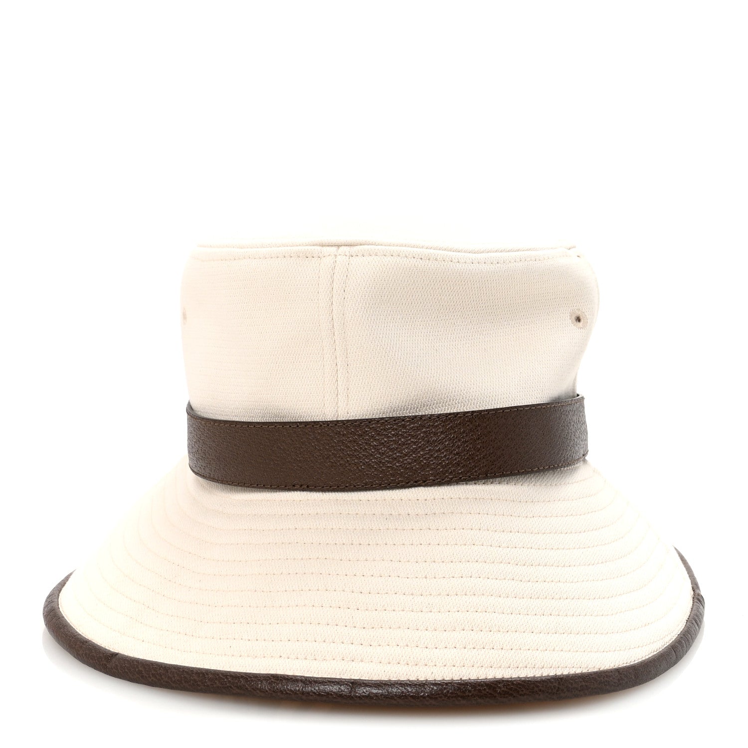 Gucci Cotton Textured Dollar Calfskin Bucket Hat XL Beige New Acero 6 of 8