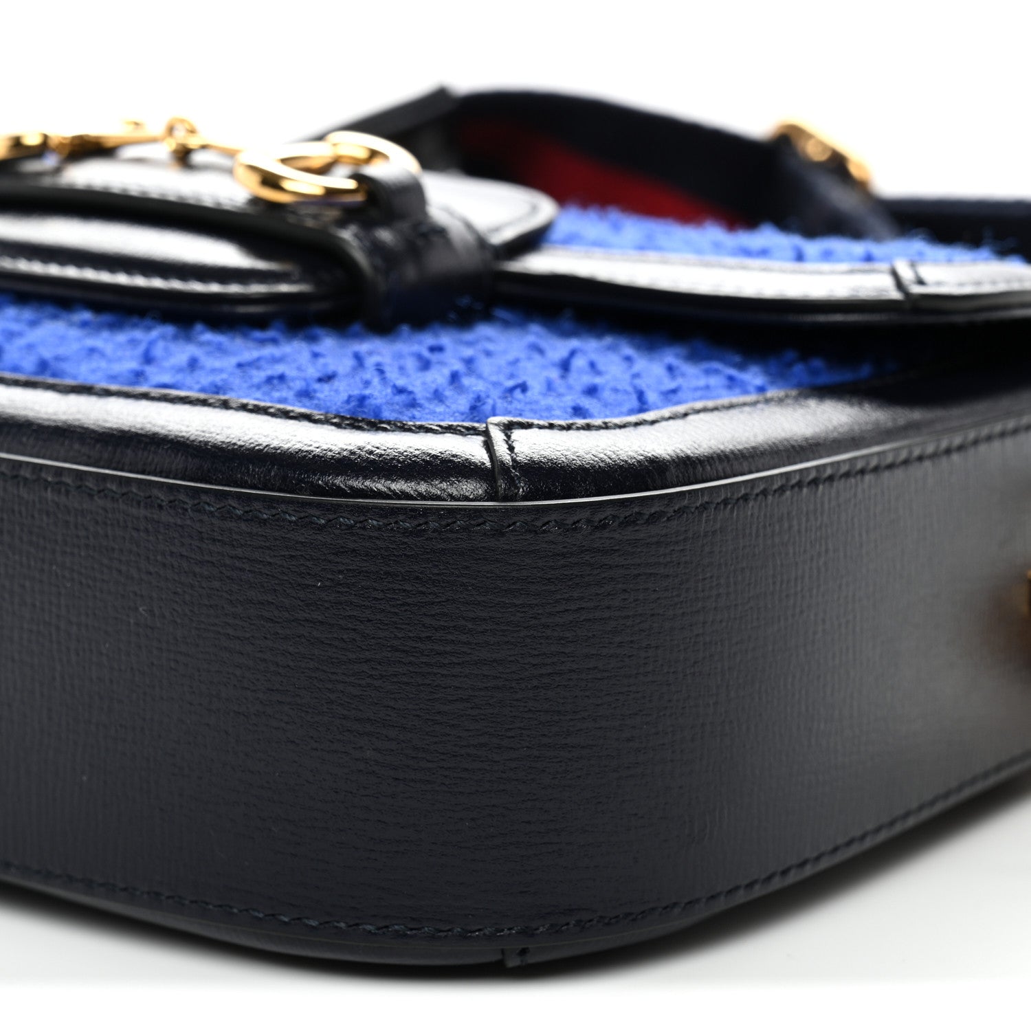 Gucci Casy Wool Azalea Calfskin Mini Horsebit 1955 Shoulder Bag