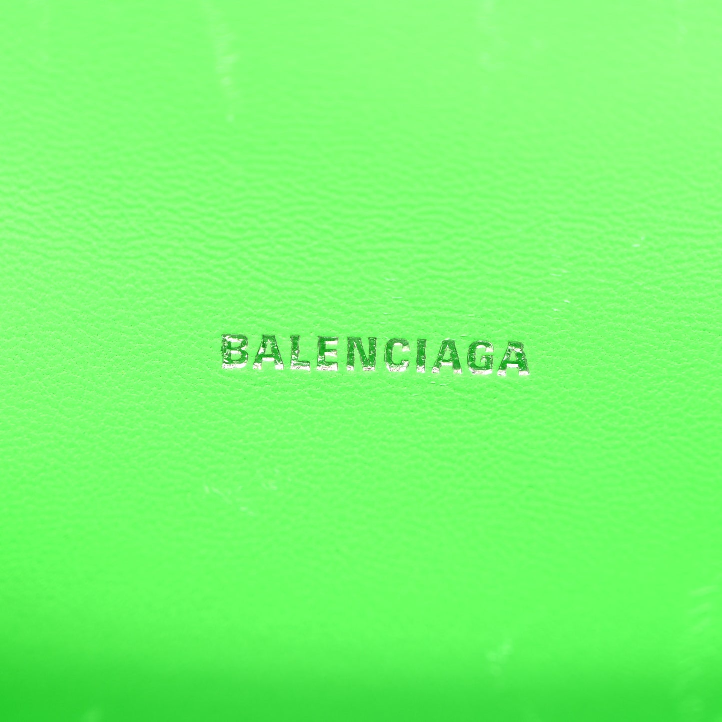 Shiny Calfskin Strass Crocodile Embossed Hourglass Top Handle Bag XS Fluo Green