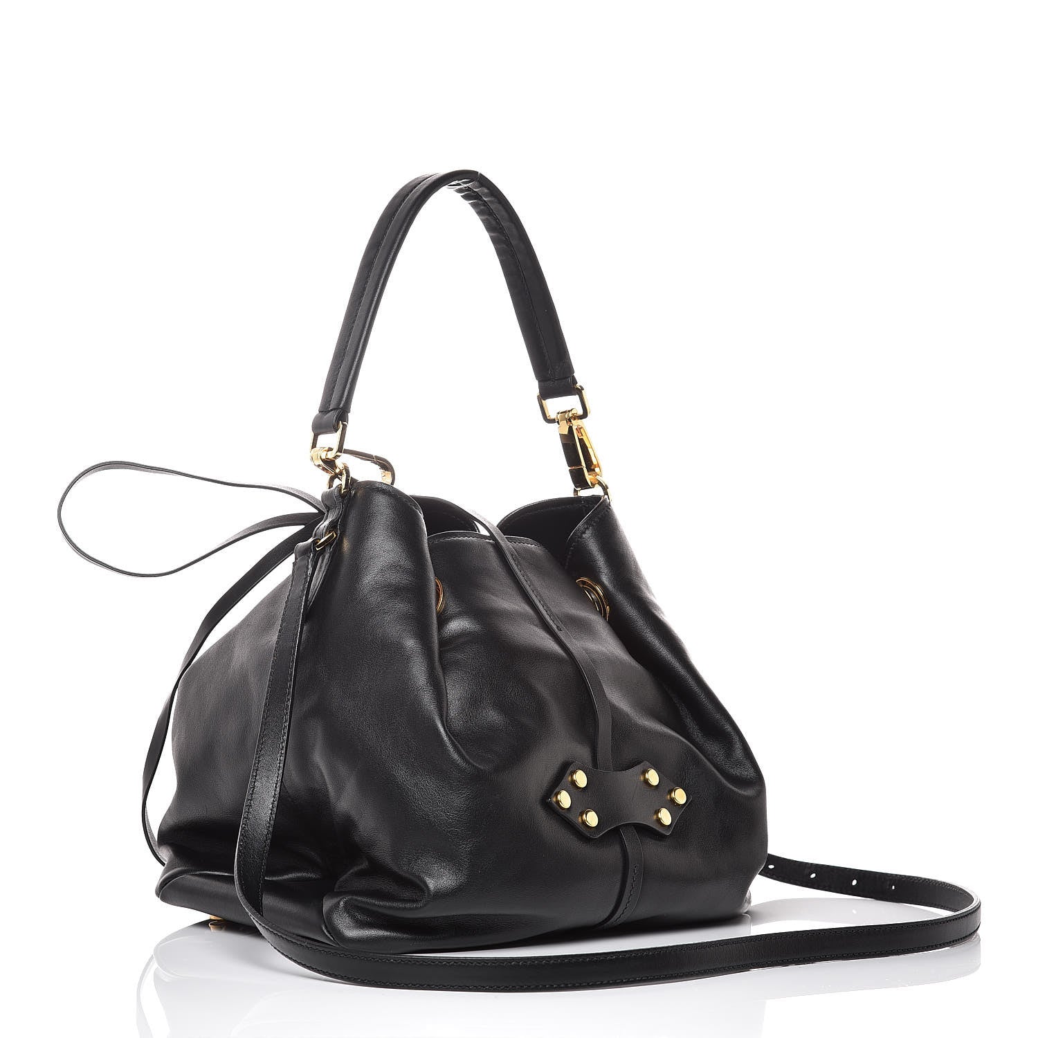 Miu Miu Nappa Bucket Bag Black 3 of 7