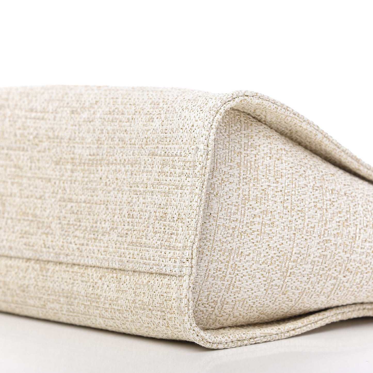 Lurex Boucle Small Deauville Tote Ivory