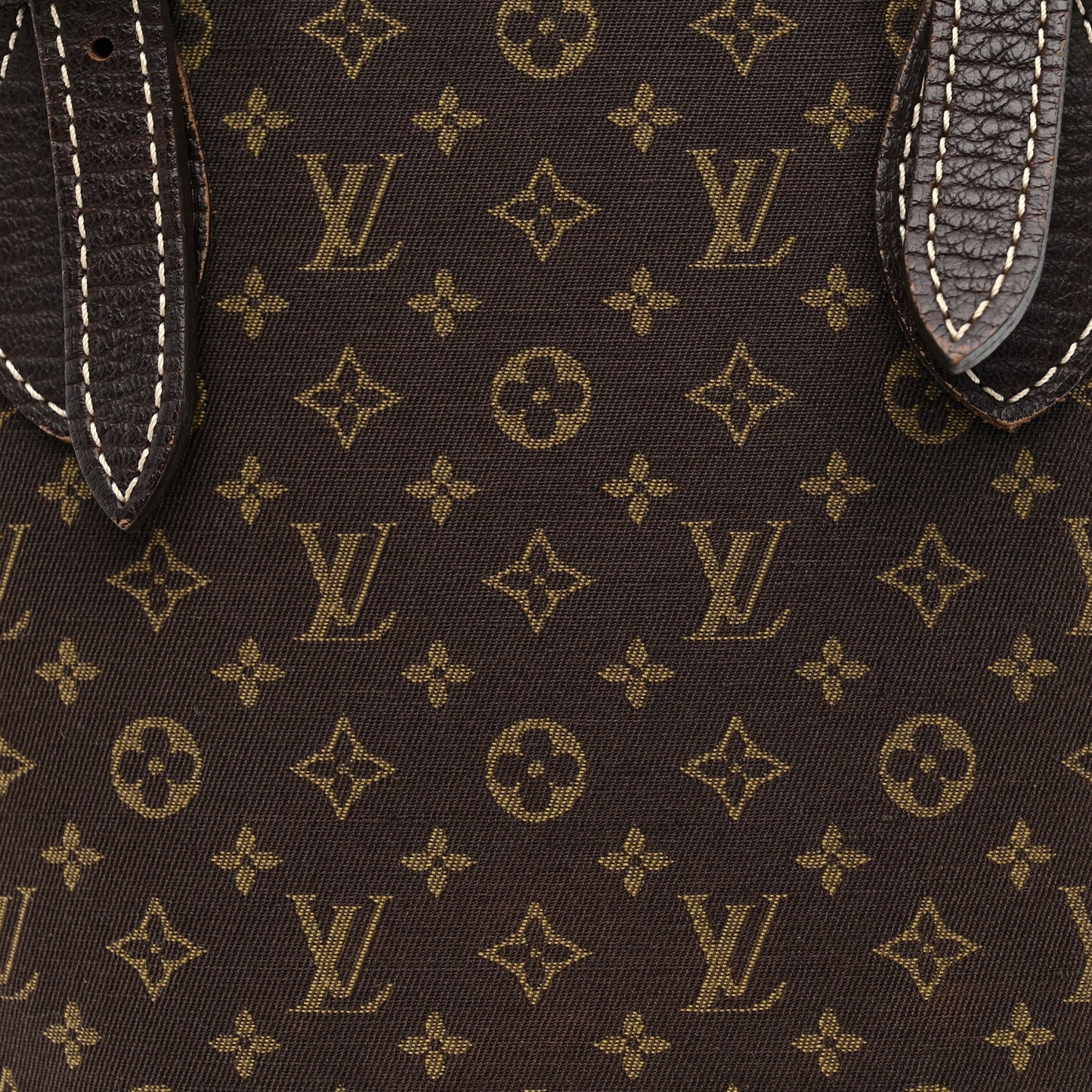 Mini Lin Monogram Bucket Bag Ebene