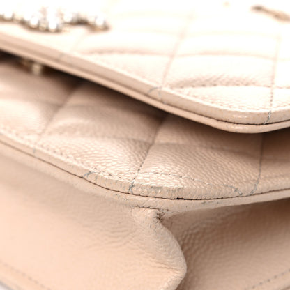 Chanel Caviar Quilted Coco Candy Wallet On Chain WOC Beige 10 of 15