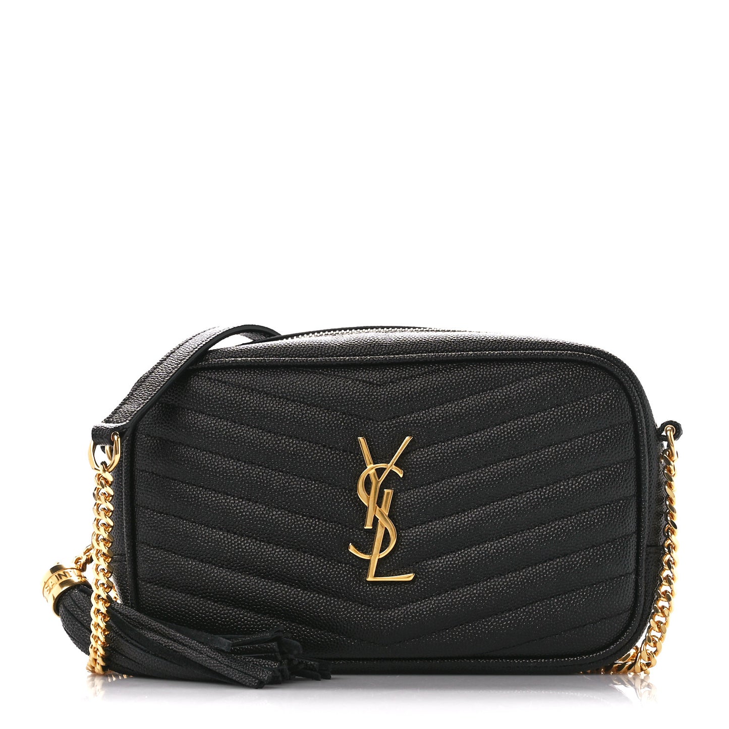 Grain De Poudre Matelasse Monogram Mini Lou Camera Bag Black
