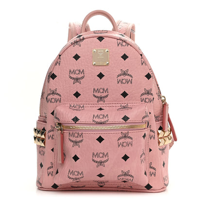 MCM Visetos Side Stud Mini Stark Backpack Pink 1 of 11