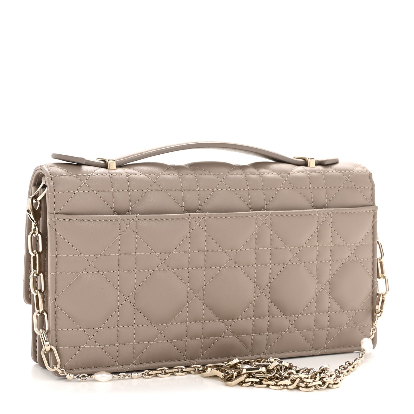 Lambskin Cannage Mini My Dior Bag Powder Beige