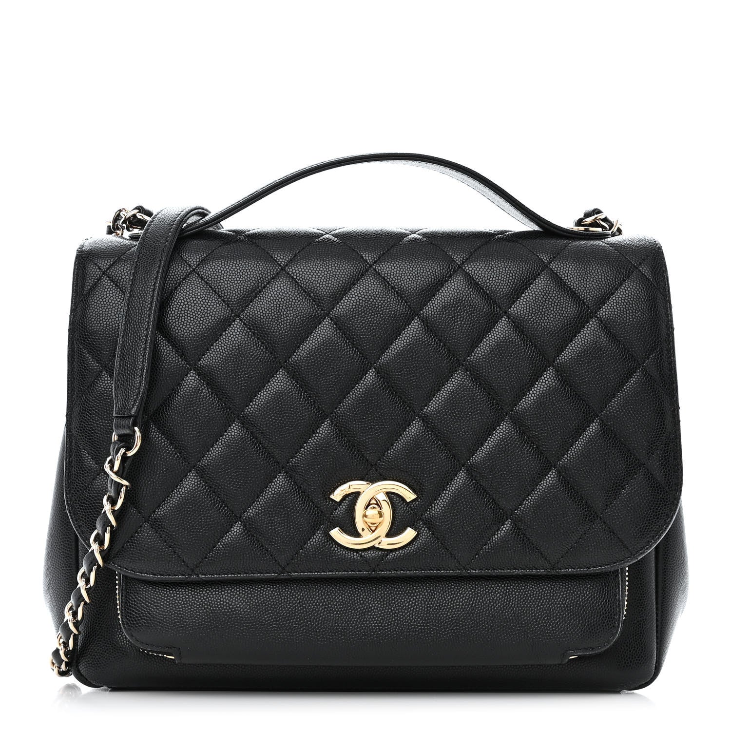 Chanel Caviar Quilted Large Business Affinity Flap Black 1 of 12