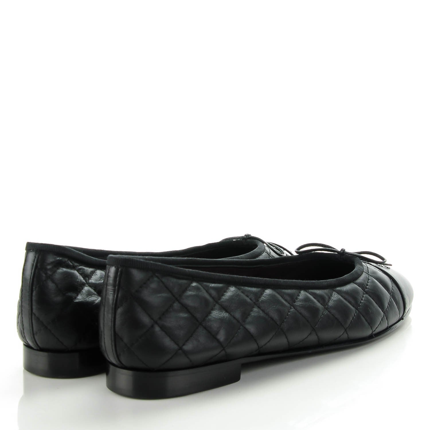 Chanel Quilted Lambskin CC Ballerina Flats 41.5 Black 4 of 8