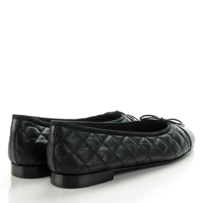 Chanel Quilted Lambskin CC Ballerina Flats 41.5 Black 4 of 8