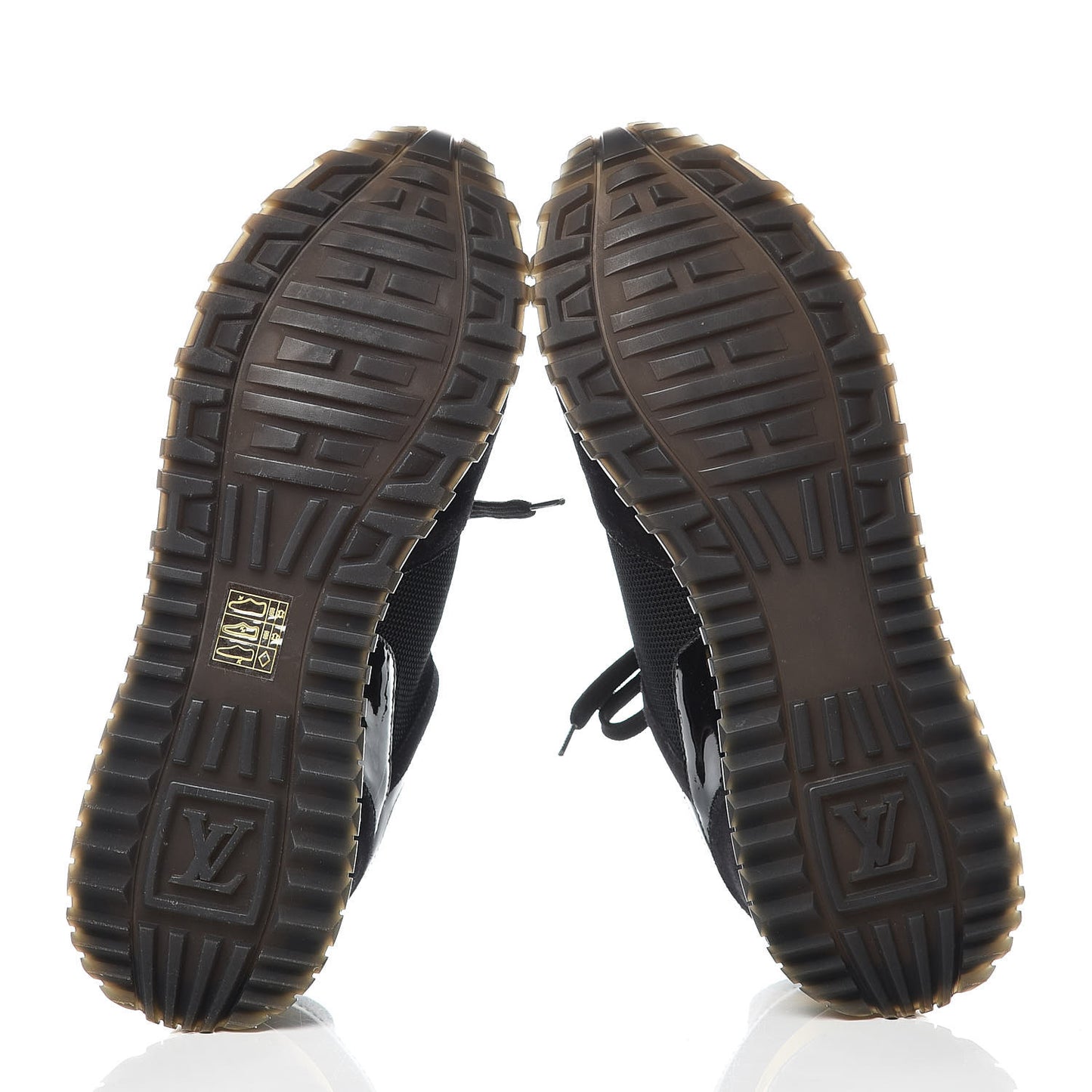 Suede Monogram Run Away Sneakers 37.5 Black