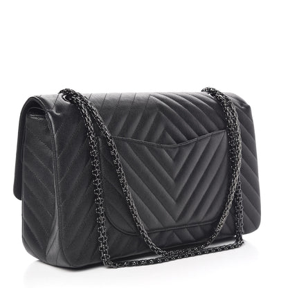 Chanel Sheepskin Chevron Quilted 2.55 Reissue 227 Flap So Black 4 of 11