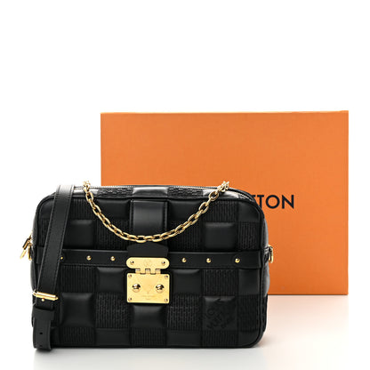 Louis Vuitton Lambskin Damier Quilt Troca MM Black 13 of 13