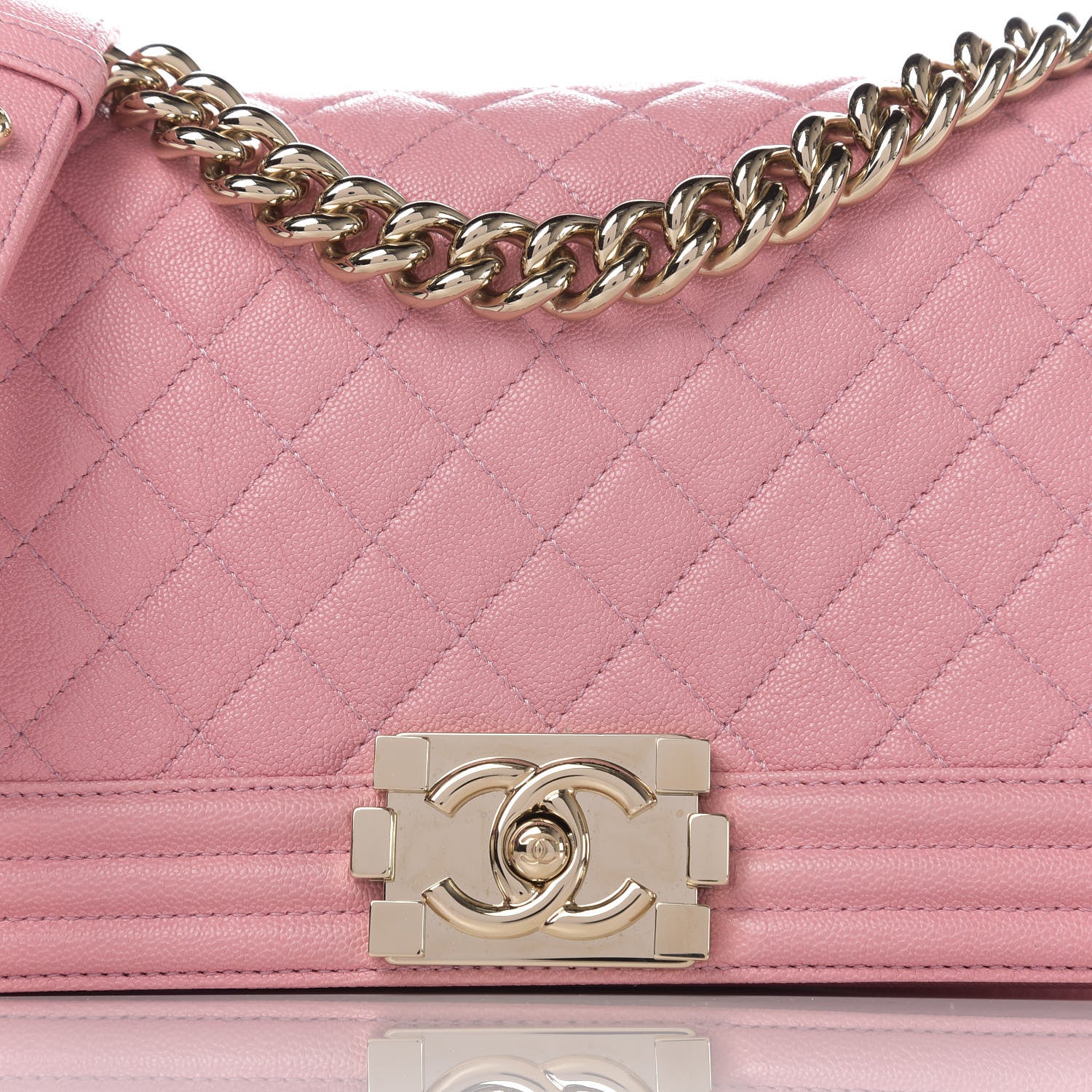 Chanel Caviar Quilted Medium Boy Flap Pink 17 of 18