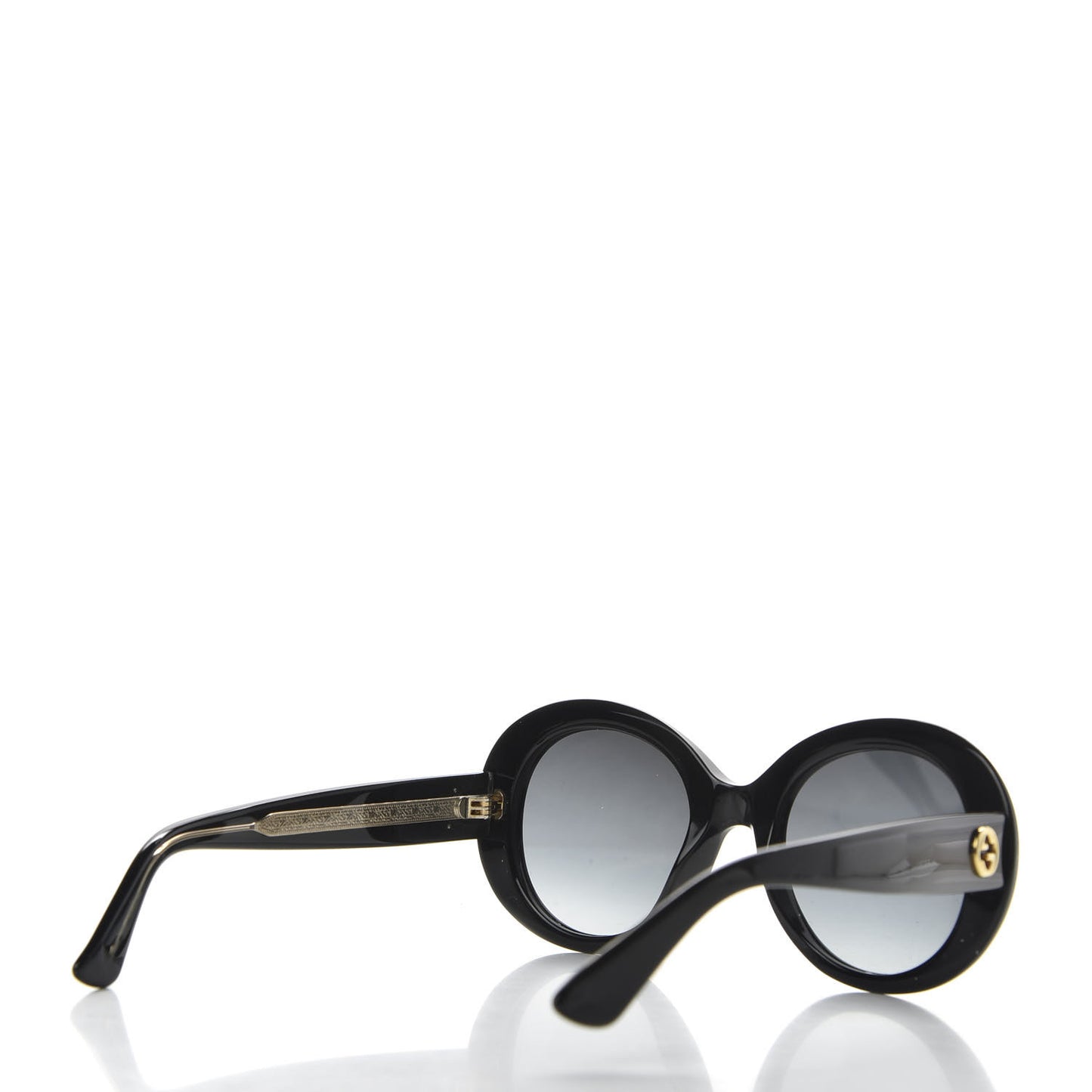 Acetate Round GG Sunglasses GG0139S Black