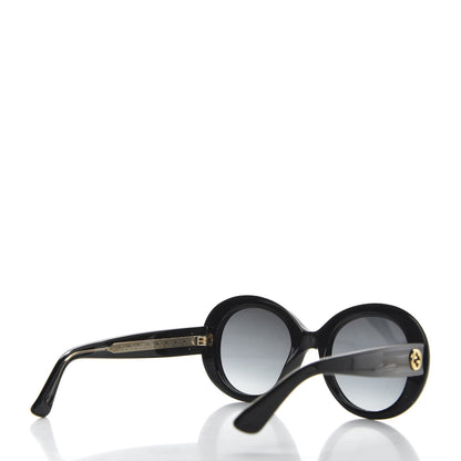 Gucci Acetate Round GG Sunglasses GG0139S Black 4 of 8