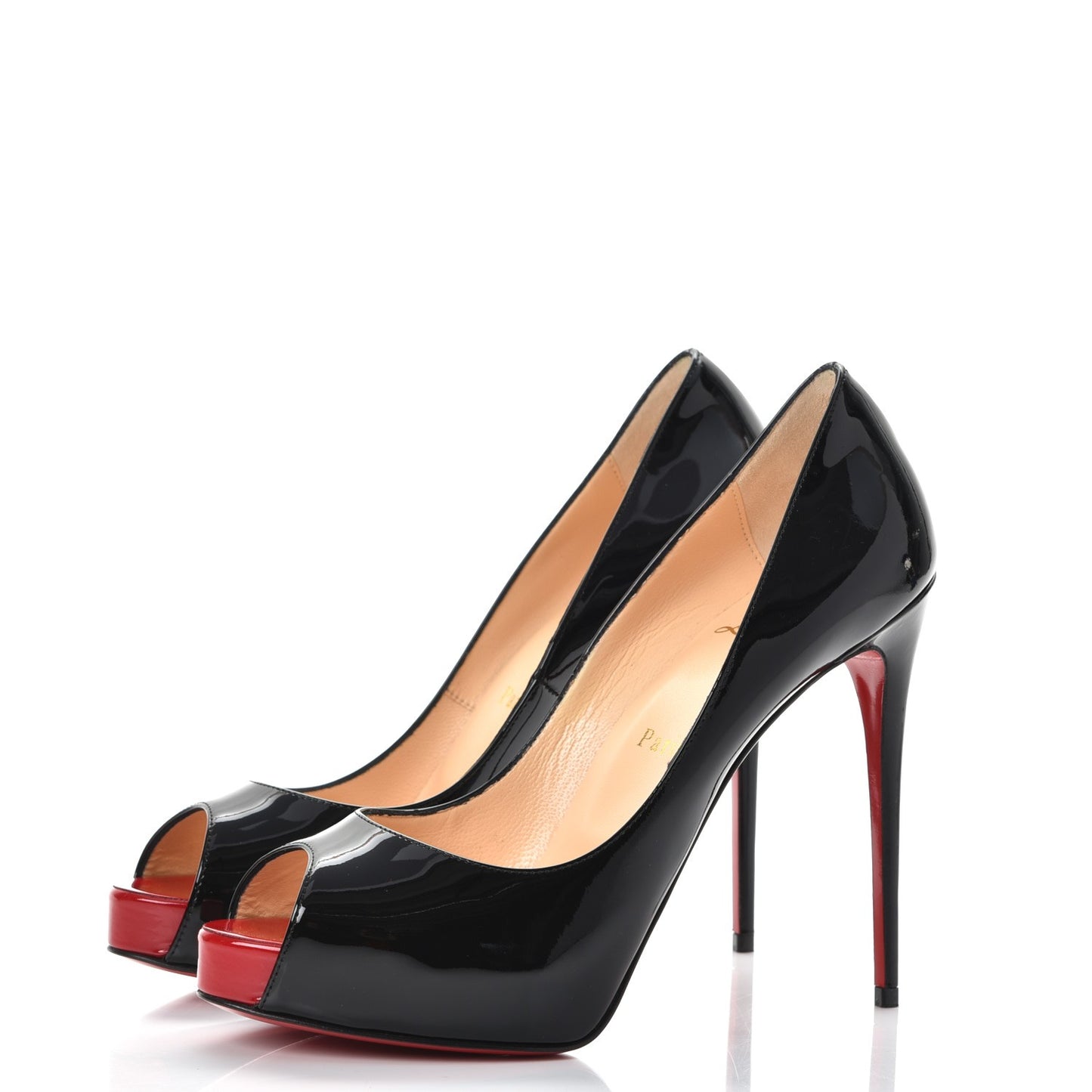 Patent New Very Prive 120 Pumps 37.5 Black Red