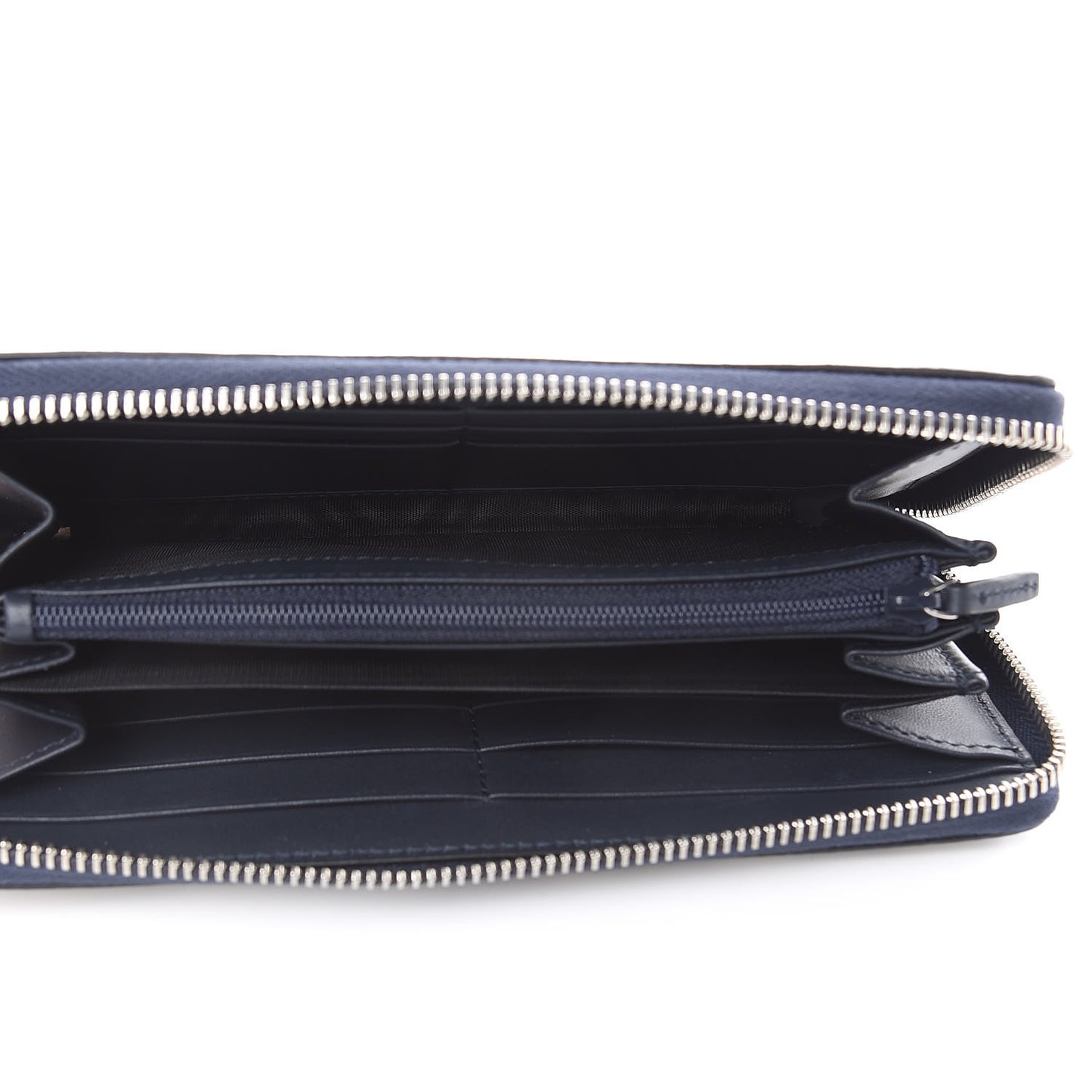 GG Supreme Monogram Web Zip Around Wallet Beige Blue