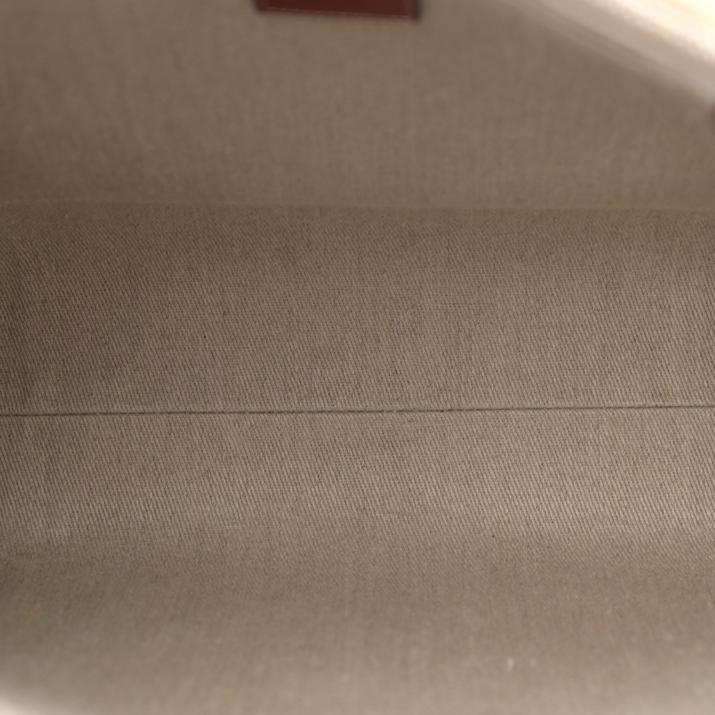 Linen Calfskin Medium Woody Ribbon Tote White Brown