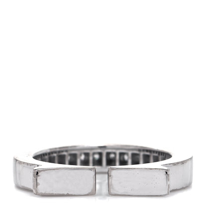 Cartier 18K White Gold Diamond Flat C Ring 51 5.75 3 of 5