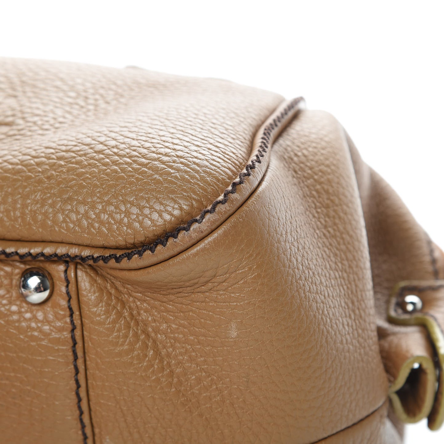 Calfskin Small Tassel Bowler Light Brown