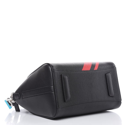 Givenchy Sugar Goatskin Striped Small Antigona Black Red 4 of 11