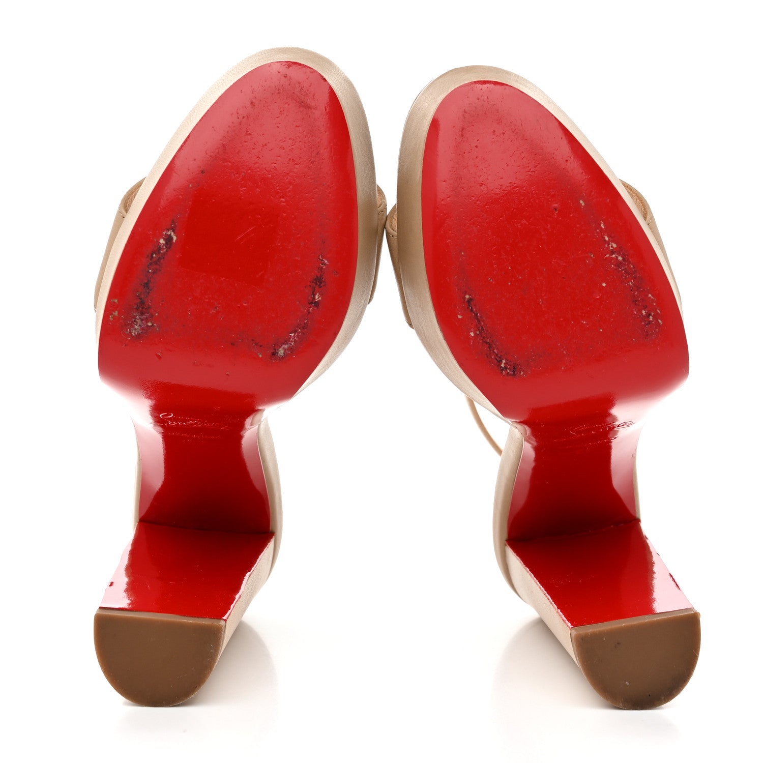 Christian Louboutin Nappa PVC Cherrysandal 140 Platform Sandals 37 Nude 6 of 10