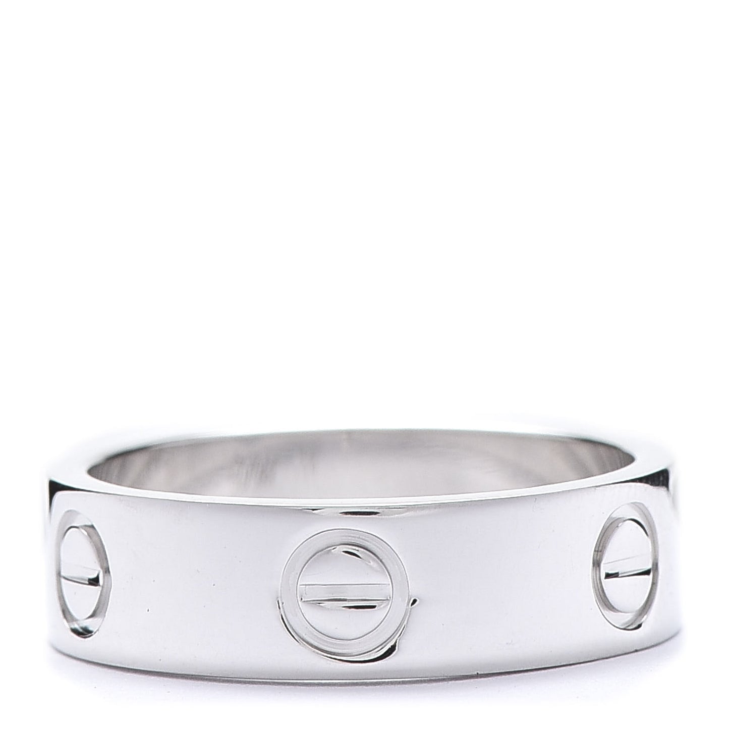 18K White Gold 5.5mm LOVE Ring 54 6.75