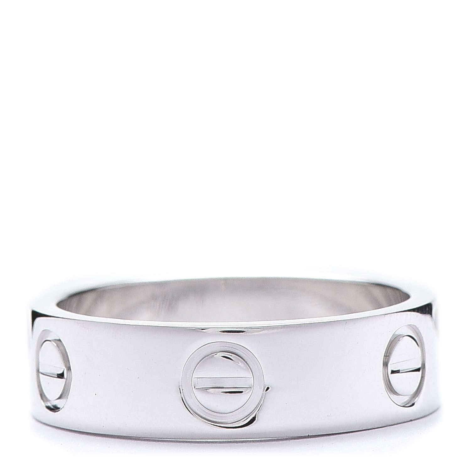 Cartier 18K White Gold 5.5mm LOVE Ring 54 6.75 3 of 4