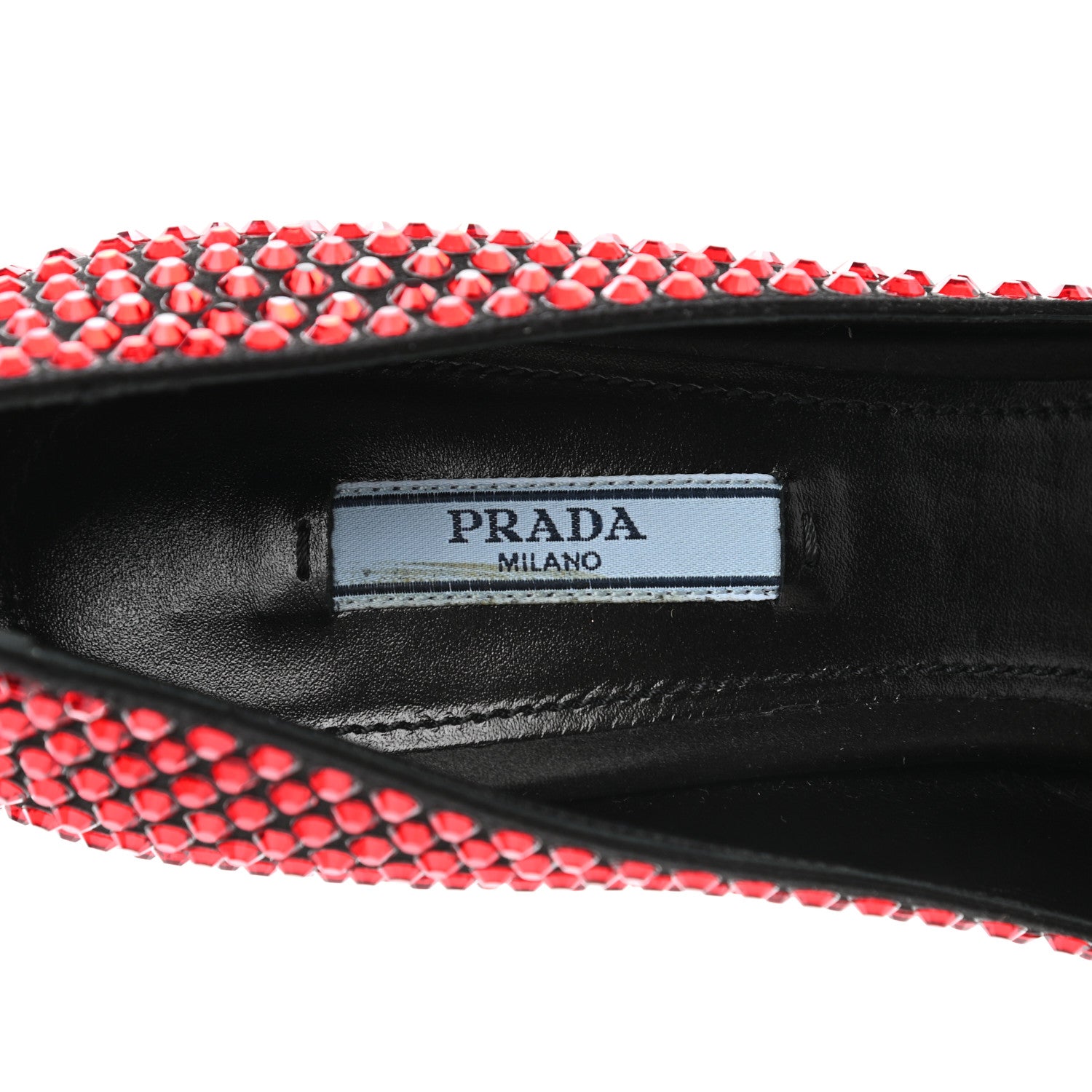 Prada Satin Crystal 85mm Pumps 38.5 Rubino 6 of 7