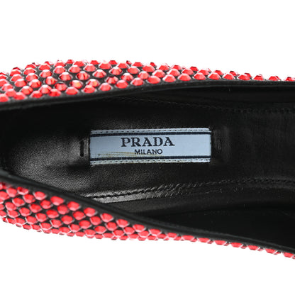 Prada Satin Crystal 85mm Pumps 38.5 Rubino 6 of 7