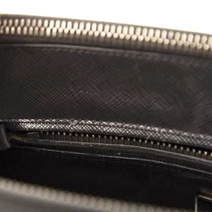 Prada Metallic Saffiano Small Galleria Double Zip Tote Cromo 10 of 14