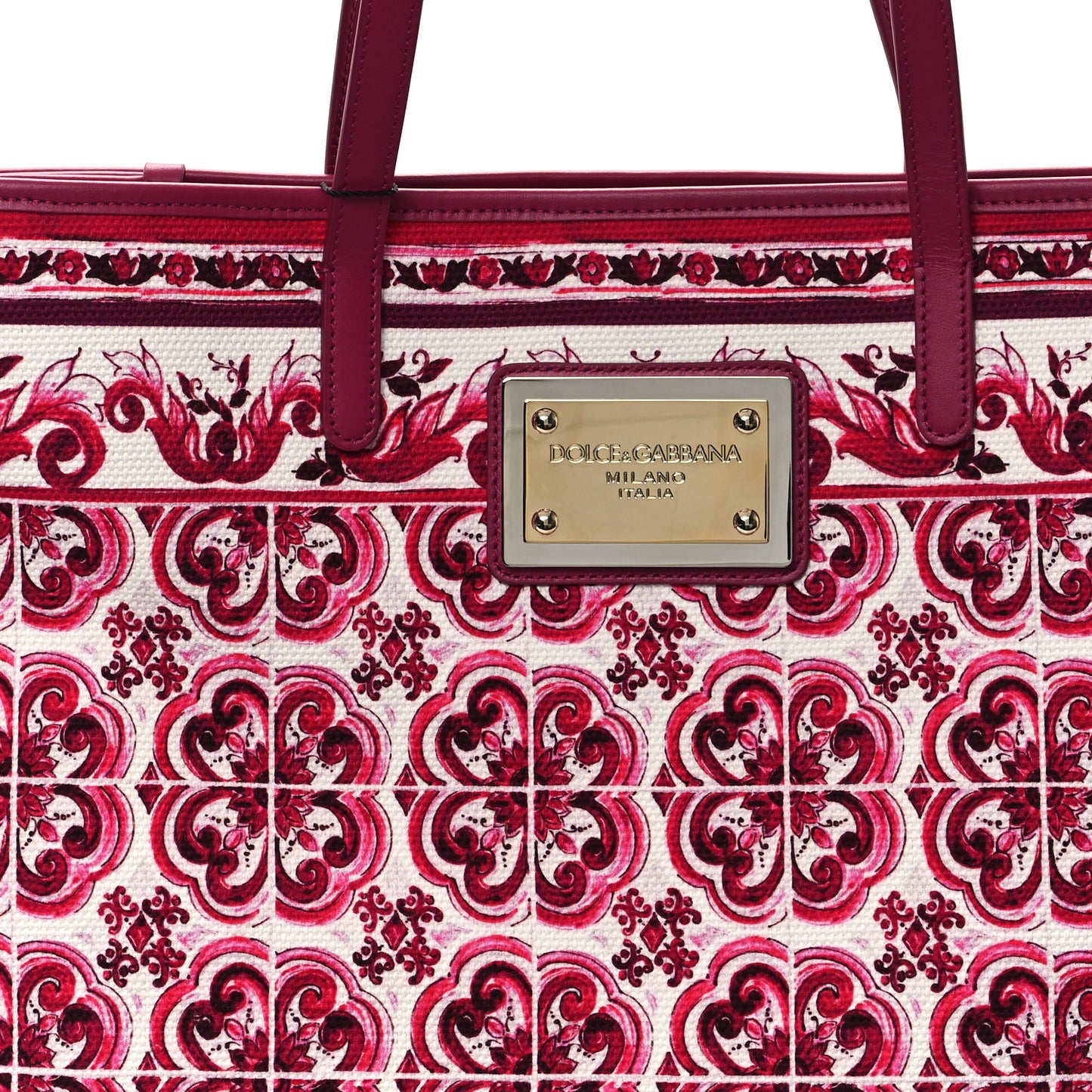 Canvas Large Shopper Tote Fucsia Multicolor