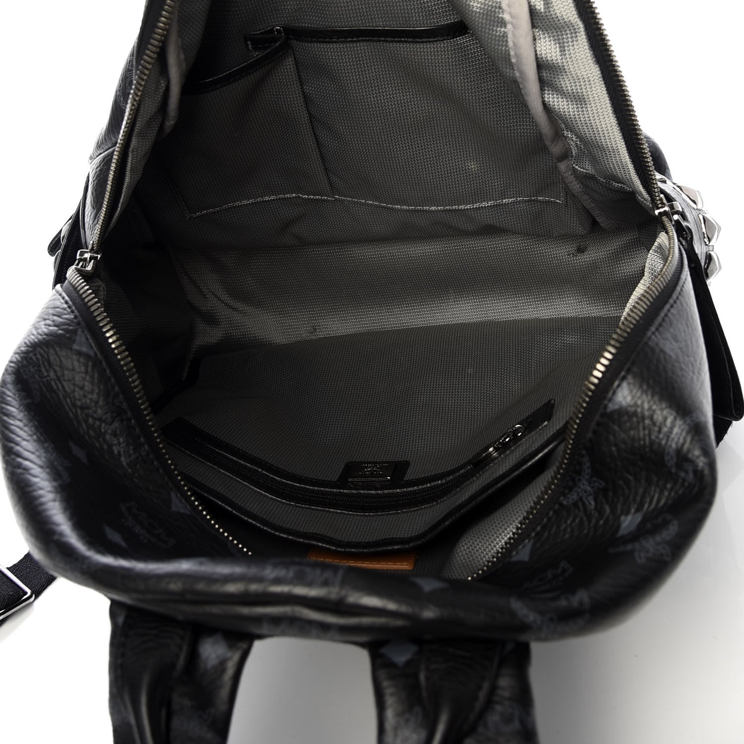 MCM Visetos Medium Side Studs Stark Backpack Black 4 of 9
