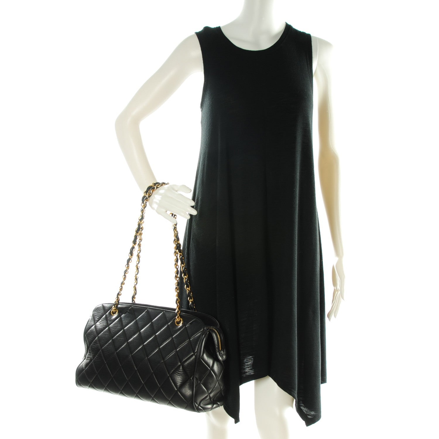 Chanel Lambskin Quilted Shoulder Bag Black 2 of 9