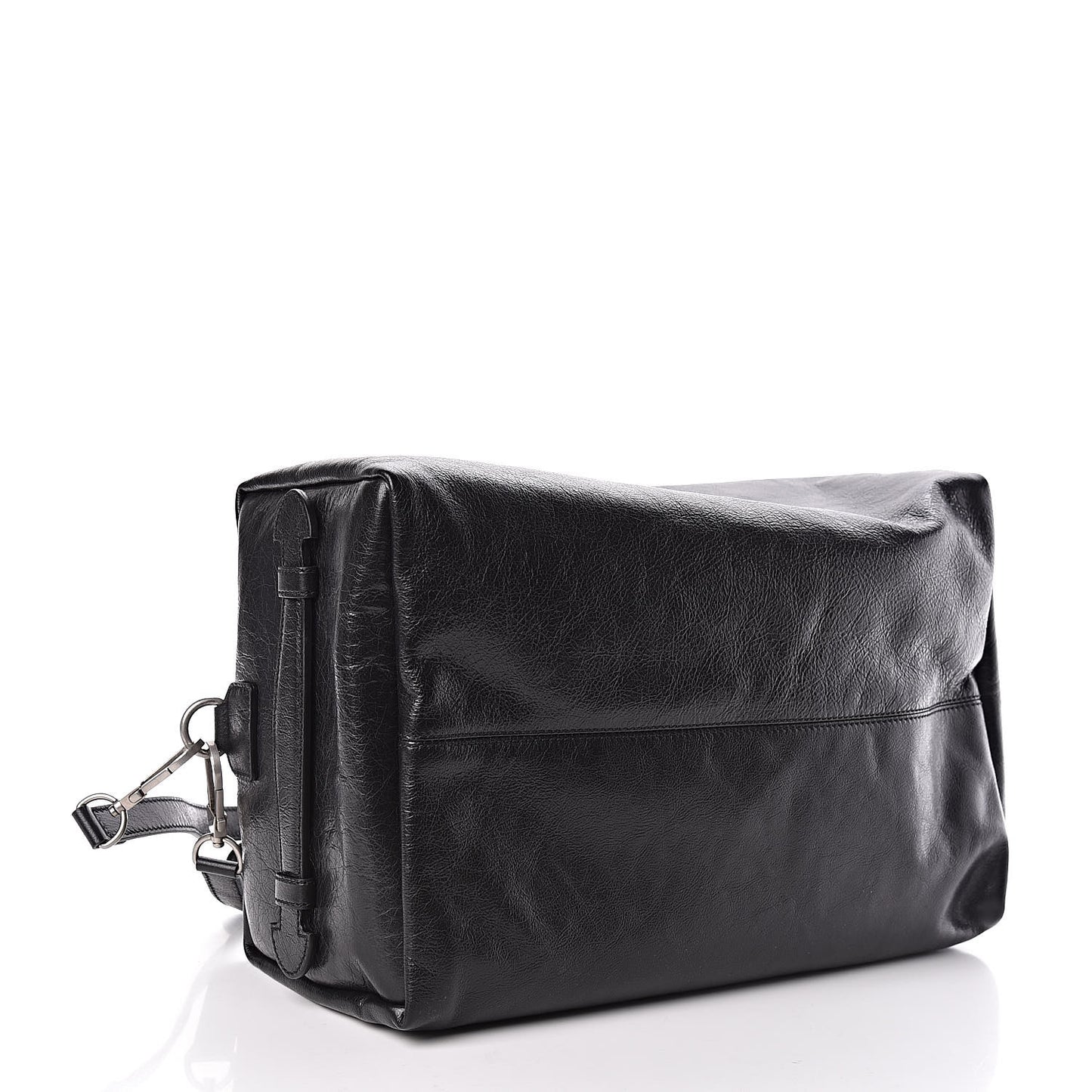 Fluffy Calfskin Morpheus Convertible Backpack Black
