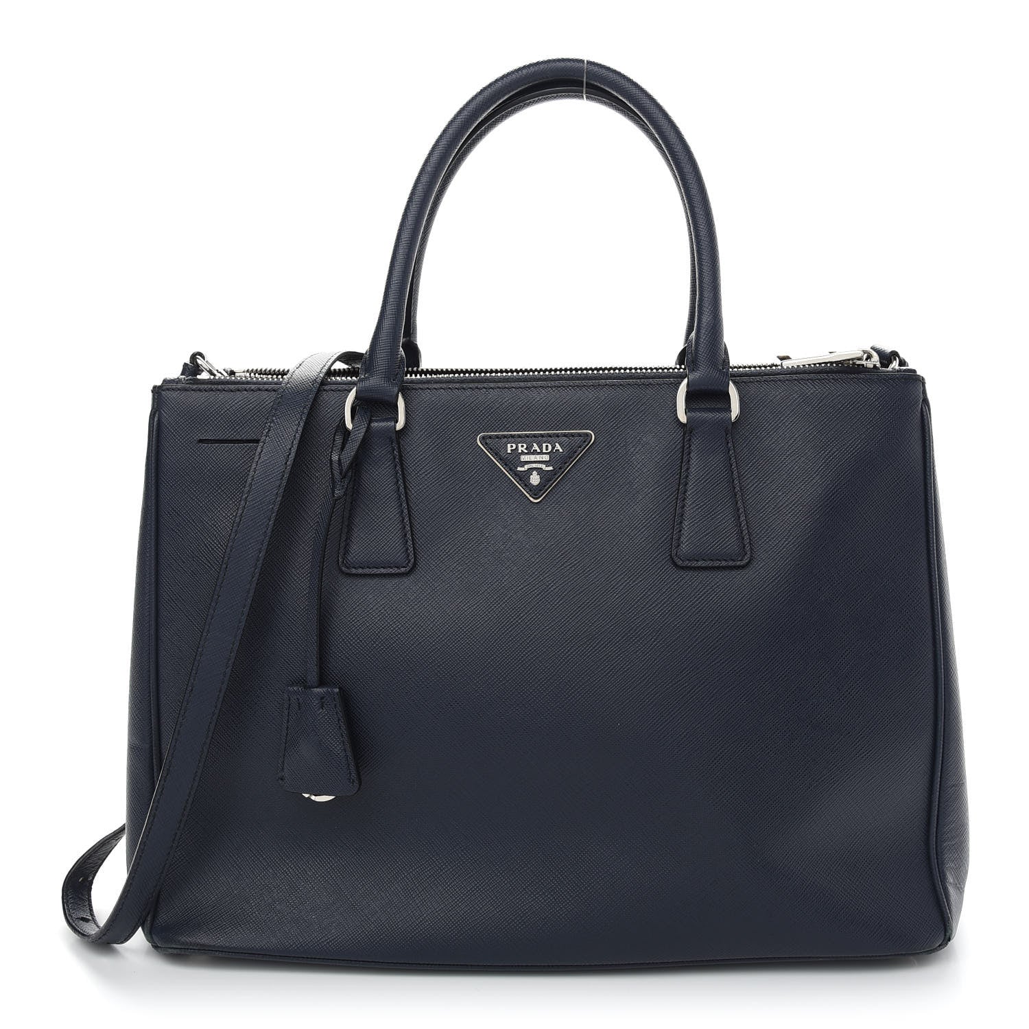 Prada Saffiano Lux Large Galleria Double Zip Tote Baltico 1 of 11
