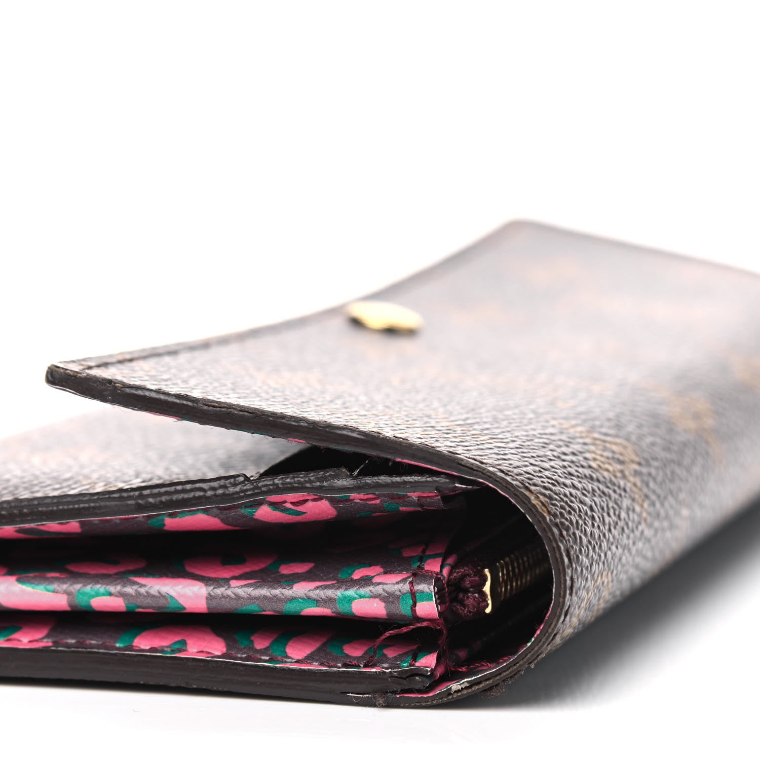 Louis Vuitton Monogram Leopard Sarah Wallet Rouge Fauviste 8 of 9