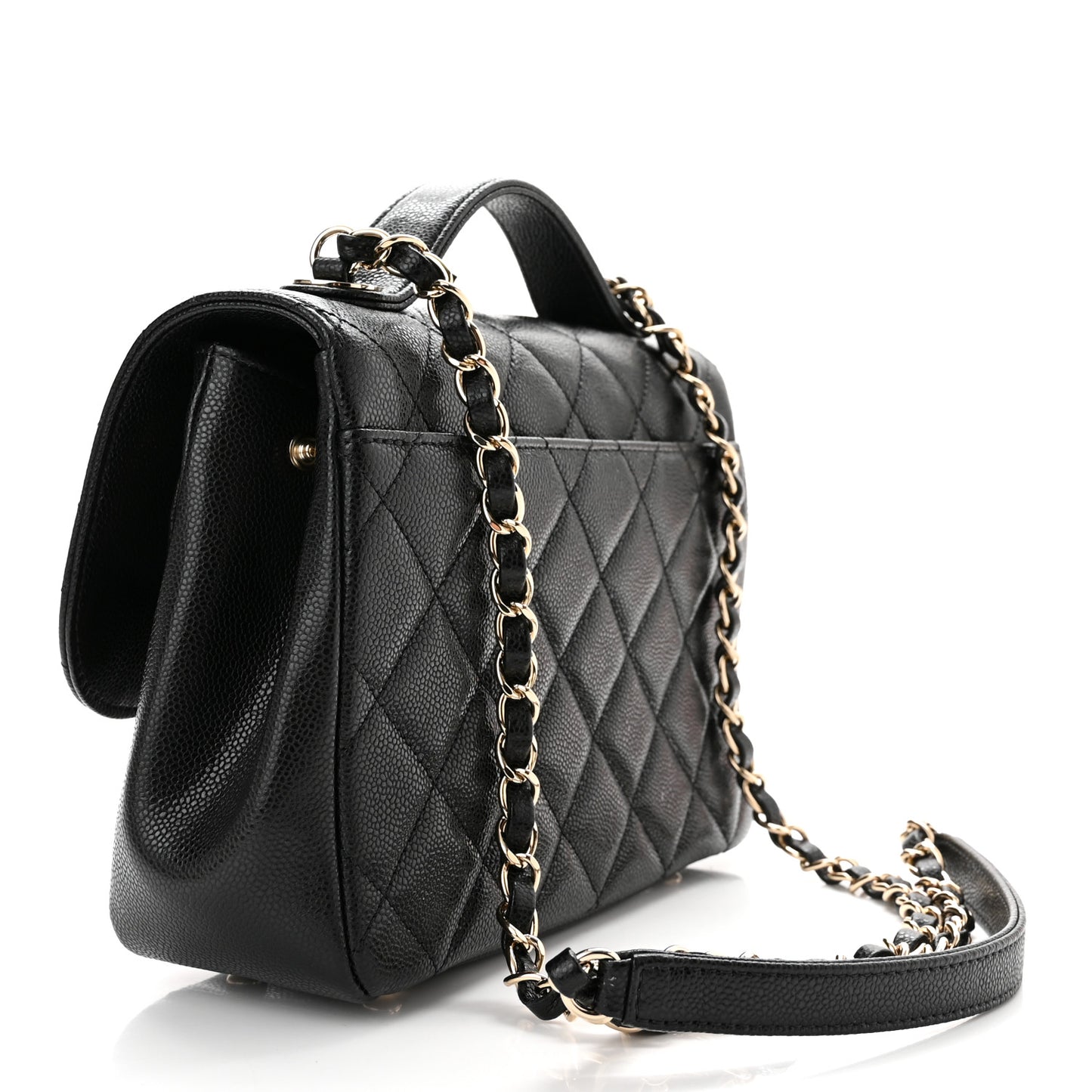 Caviar Quilted Medium Business Affinity Flap Black