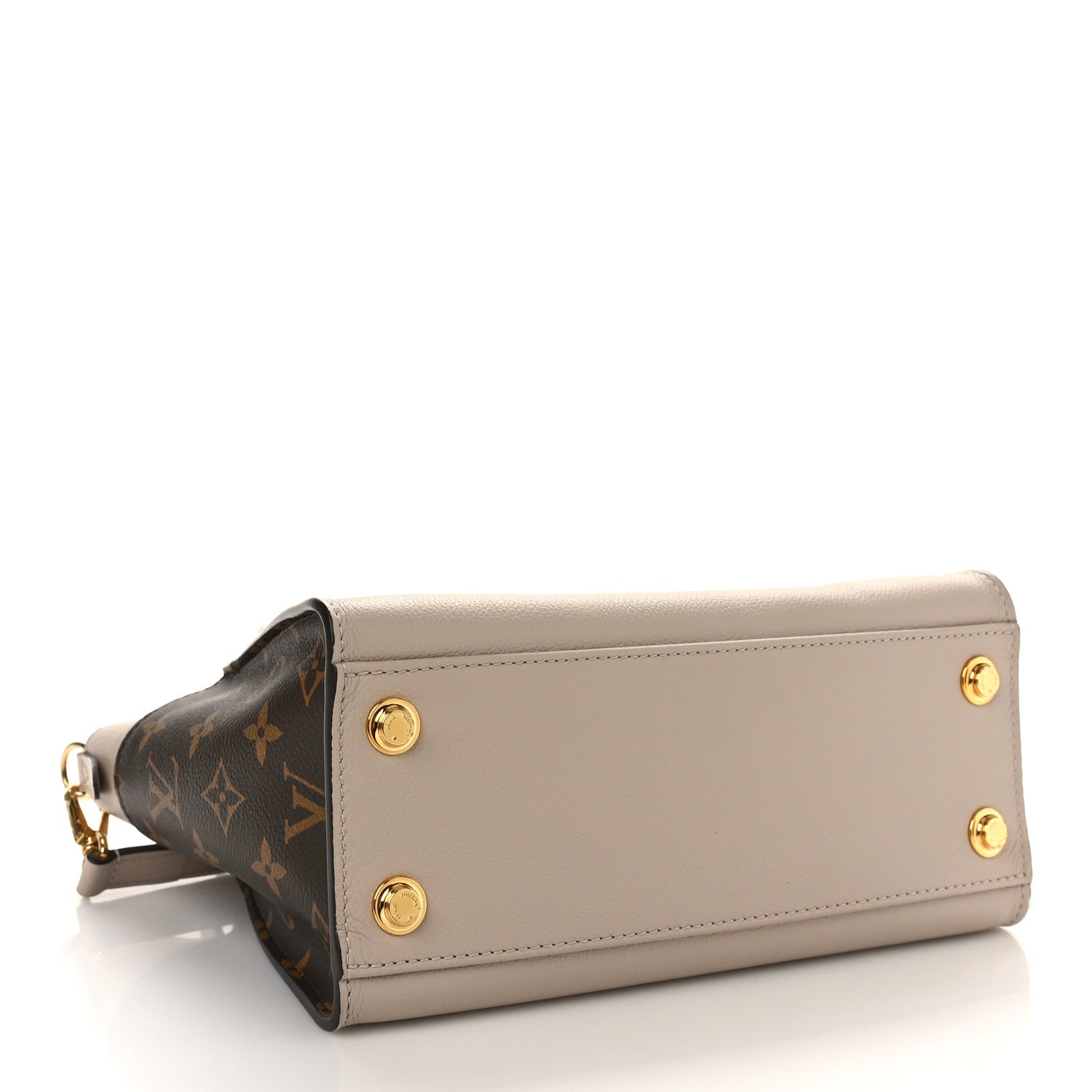 Louis Vuitton Calfskin Monogram On My Side PM Greige 4 of 8