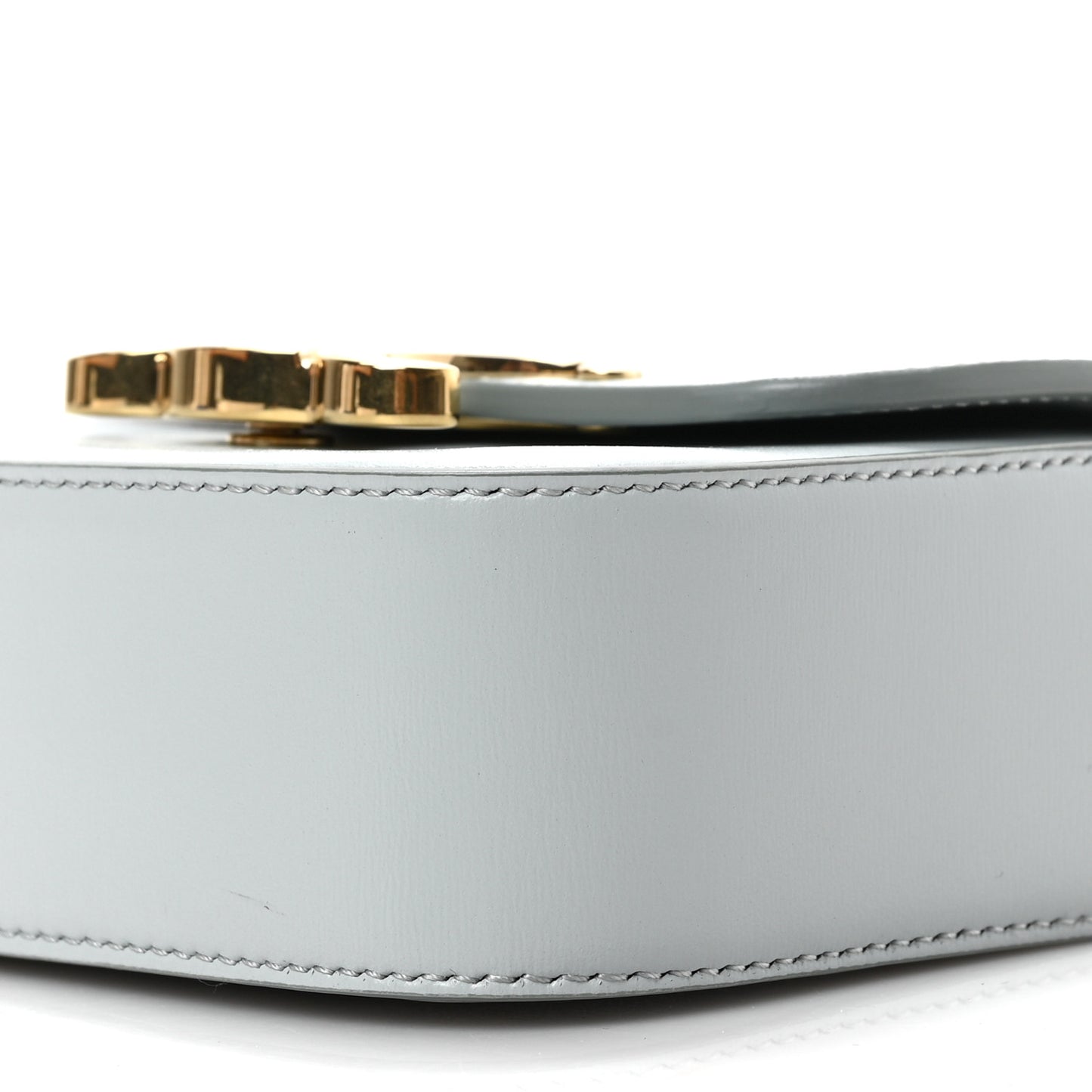 Shiny Calfskin Mini Claude Soft Blue