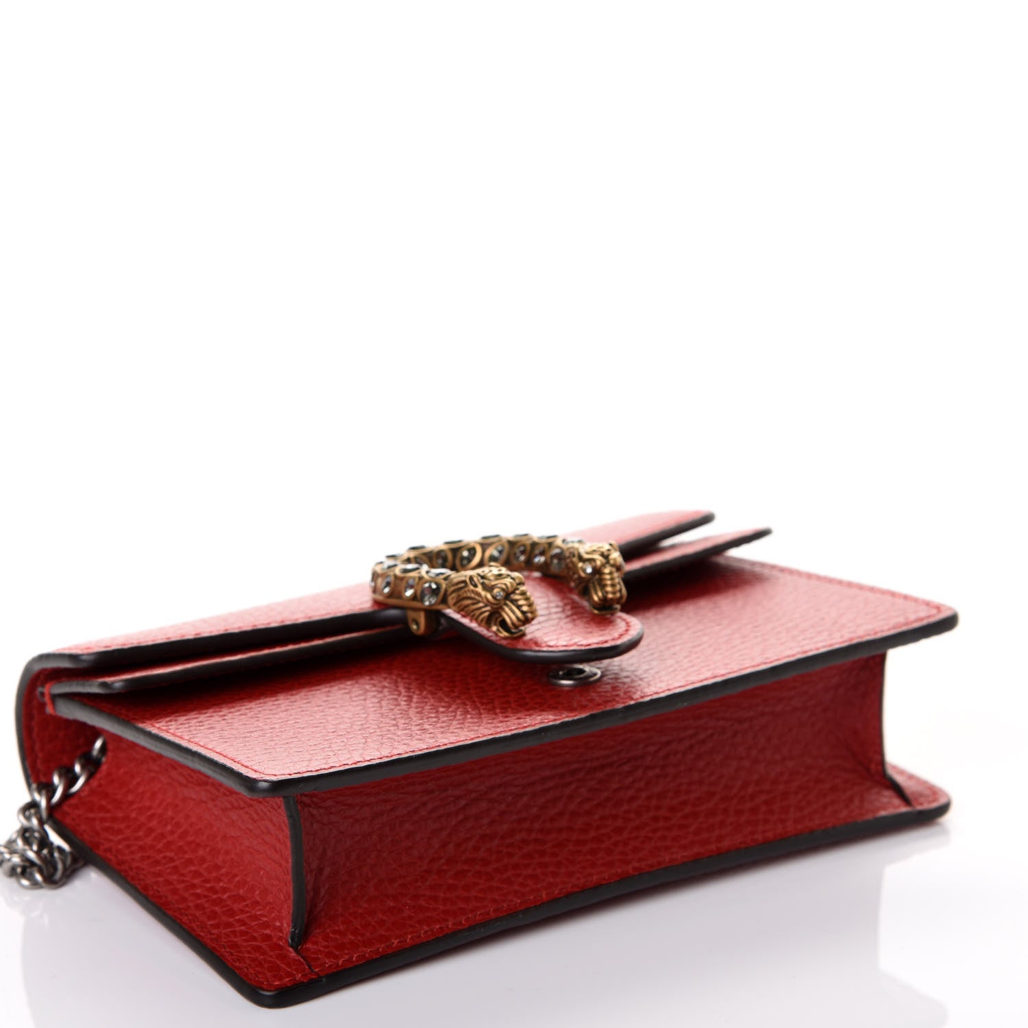Gucci Calfskin Super Mini Dionysus Shoulder Bag Hibiscus Red 3 of 10